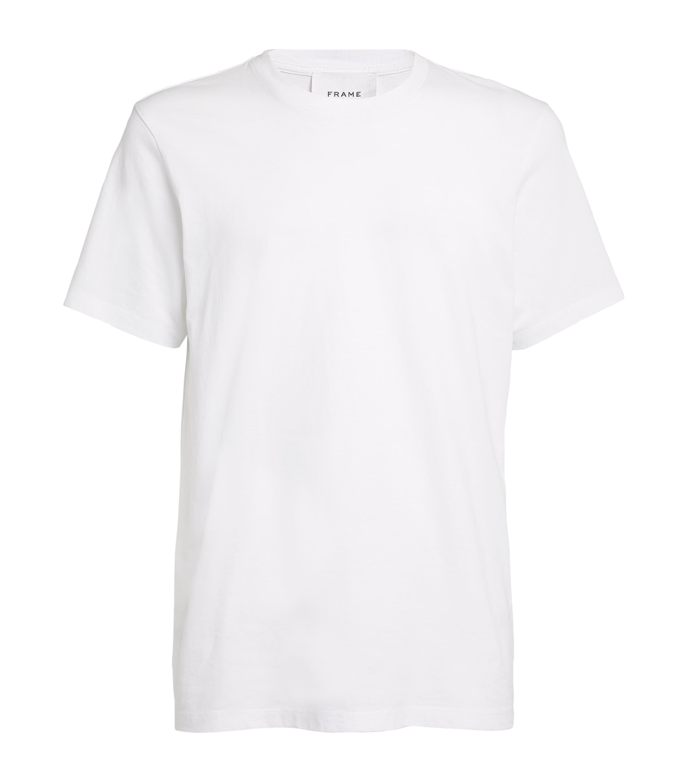 FRAME Mens Cotton T-Shirt Blanc