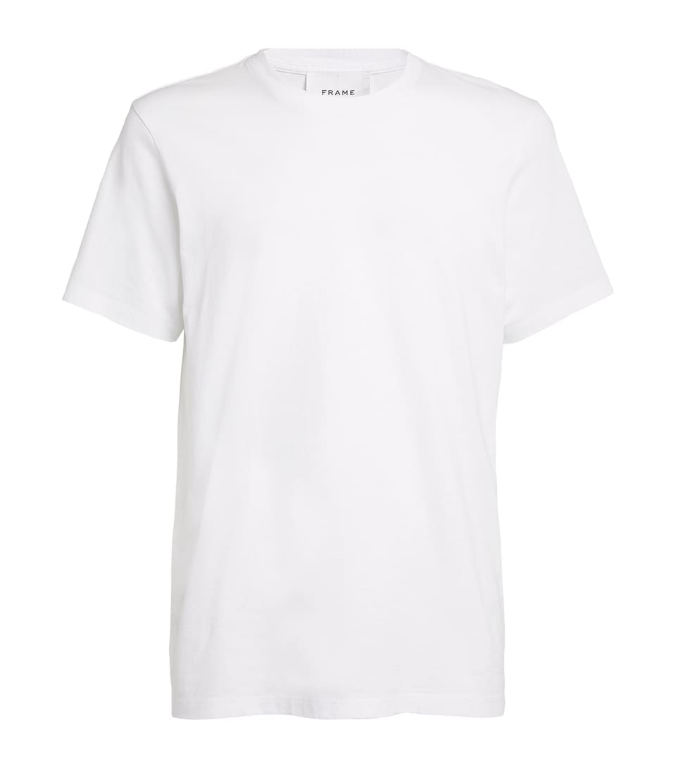 FRAME Mens Cotton T-Shirt Blanc