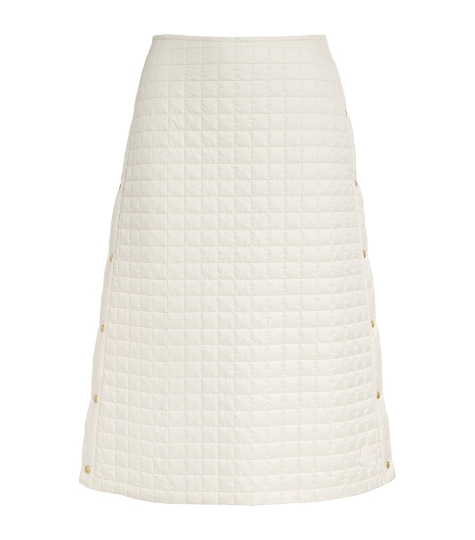Microfiber Quilted Midi Skirt