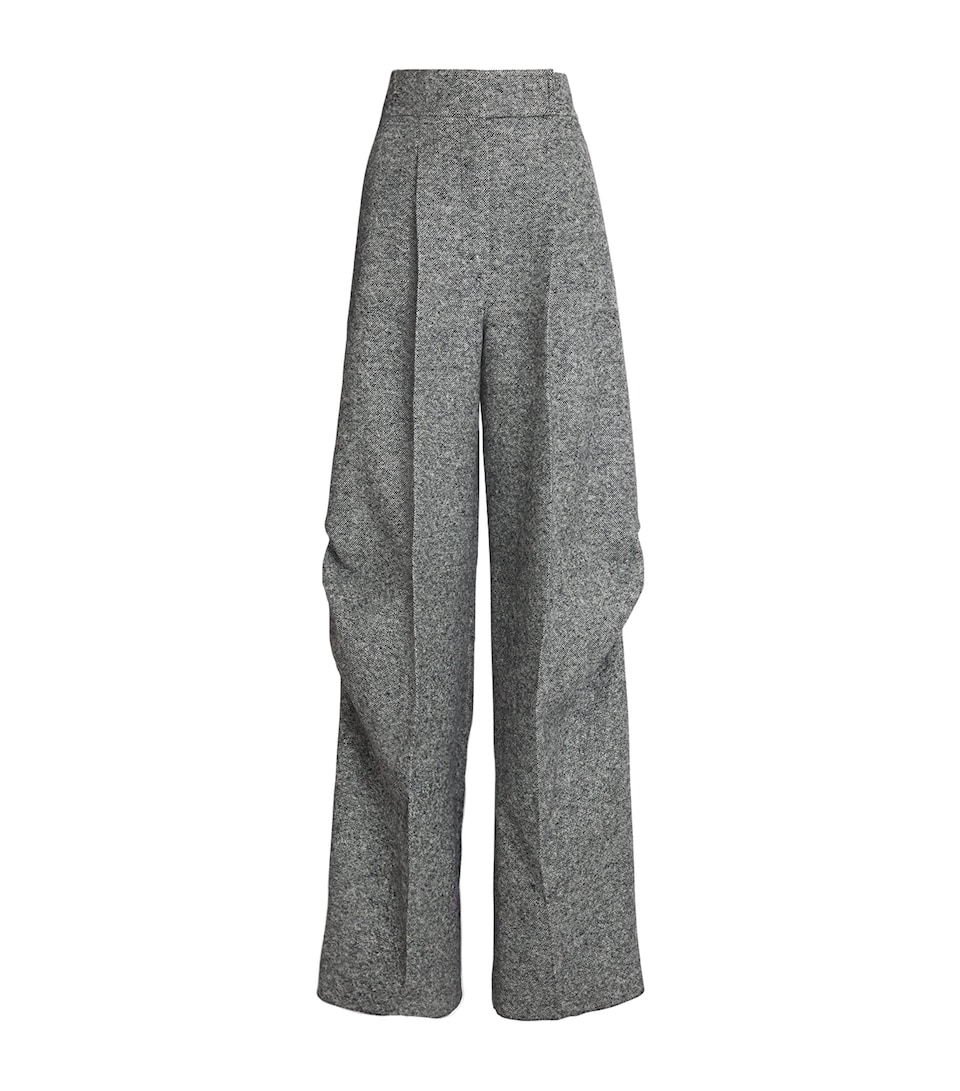 Wool-Silk Tweed Trousers