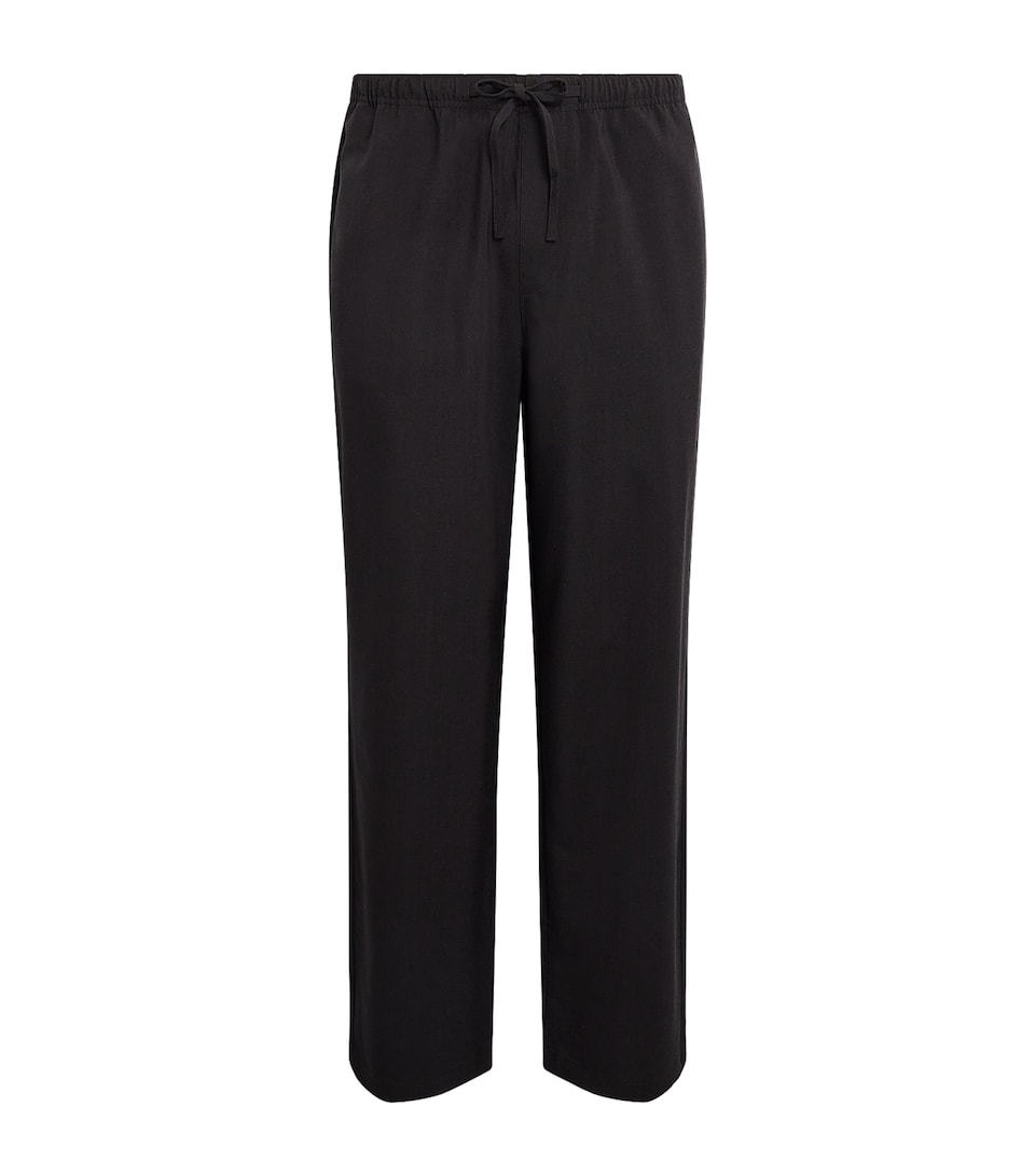 FRAME Mens Wool-Blend Pleated Trousers Dpbr Deep Brown