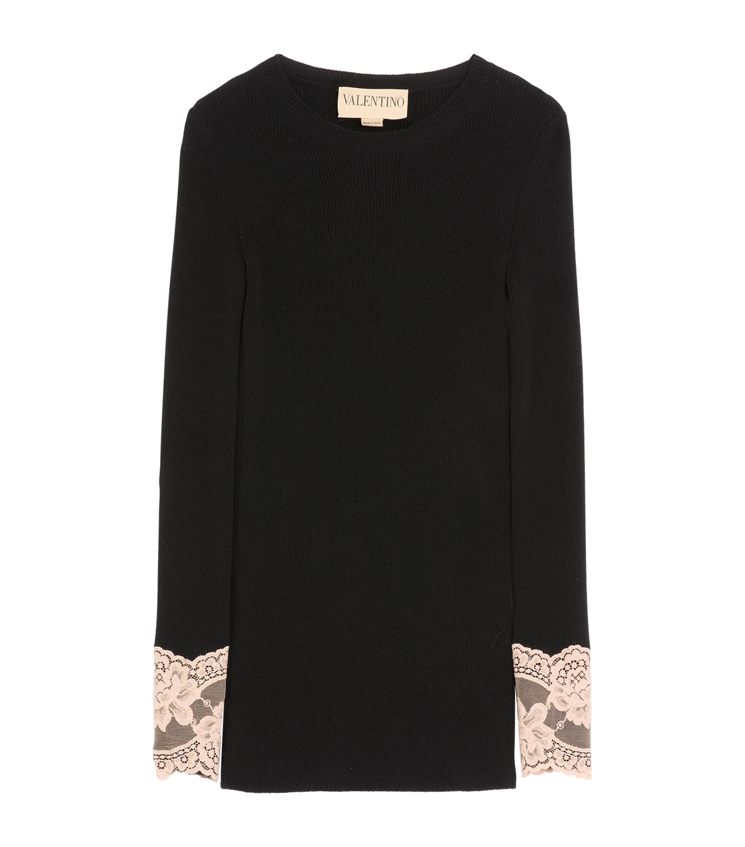 Valentino Womens Cashmere-Lace Sweater Dpu