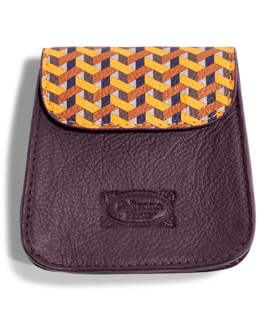 Poltrona Frau Leather Dog Treat Pouch Ecru/green