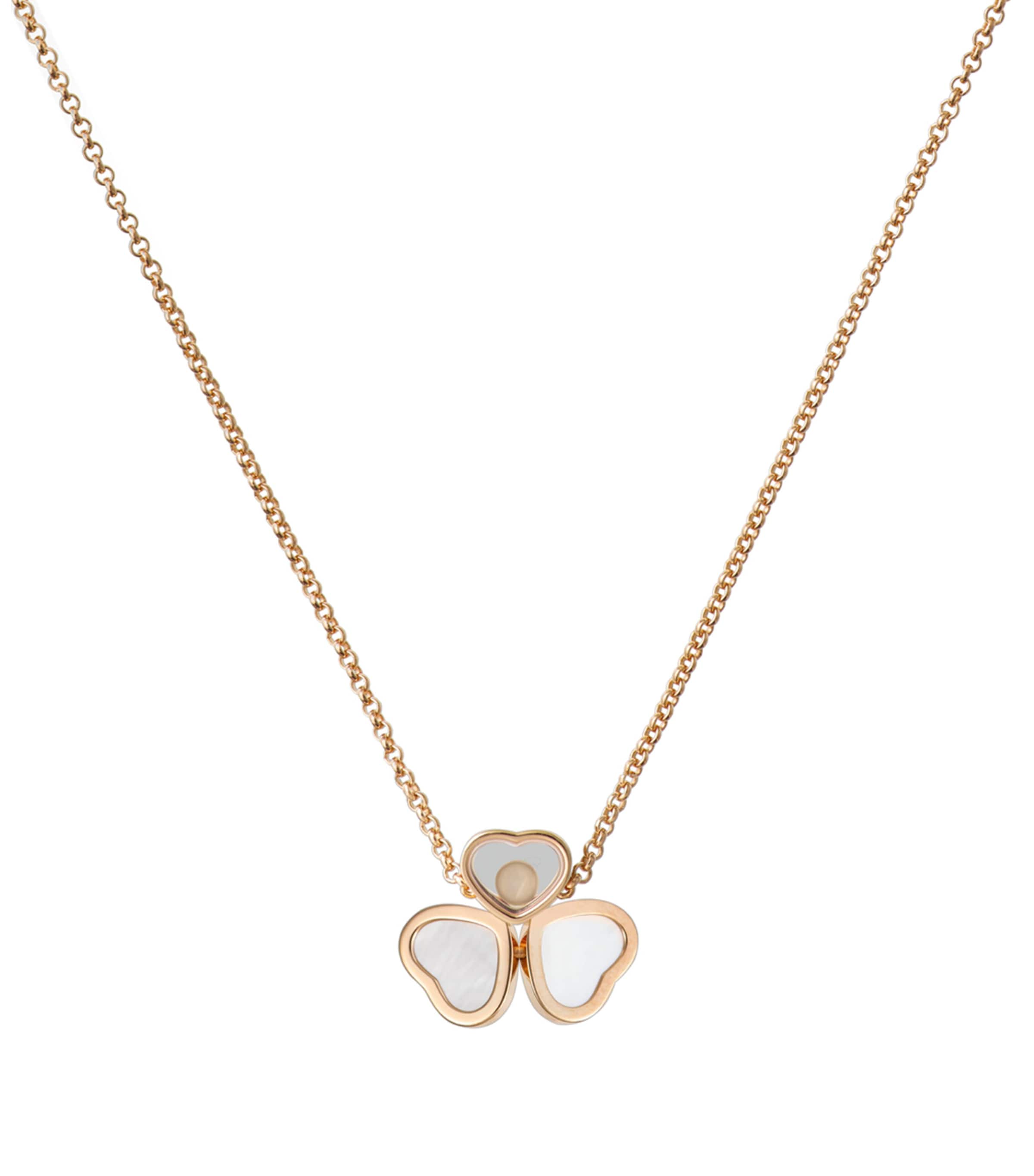 Rose Gold And Diamond Happy Hearts Necklace