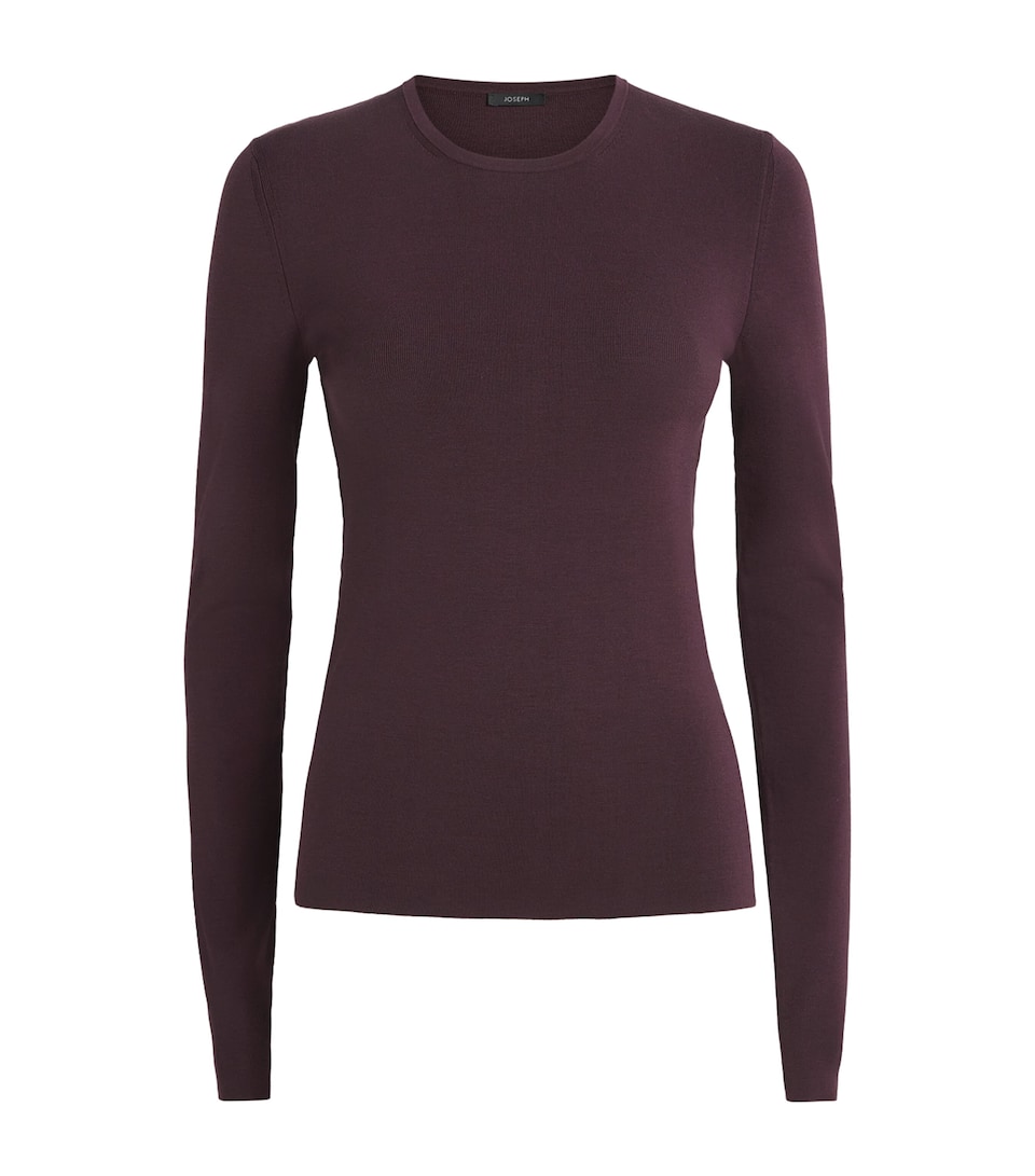 Stretch-Silk Long-Sleeve Top