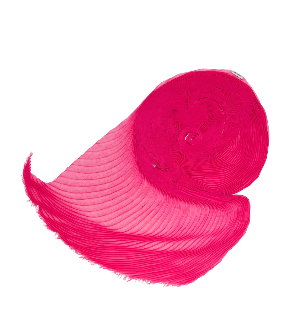Issey Miyake Feather Pleats Stole Pink Robin