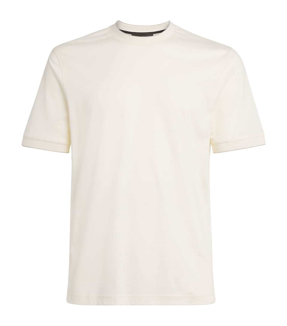 Brett Johnson Mens Cotton-Silk T-Shirt B Ivory