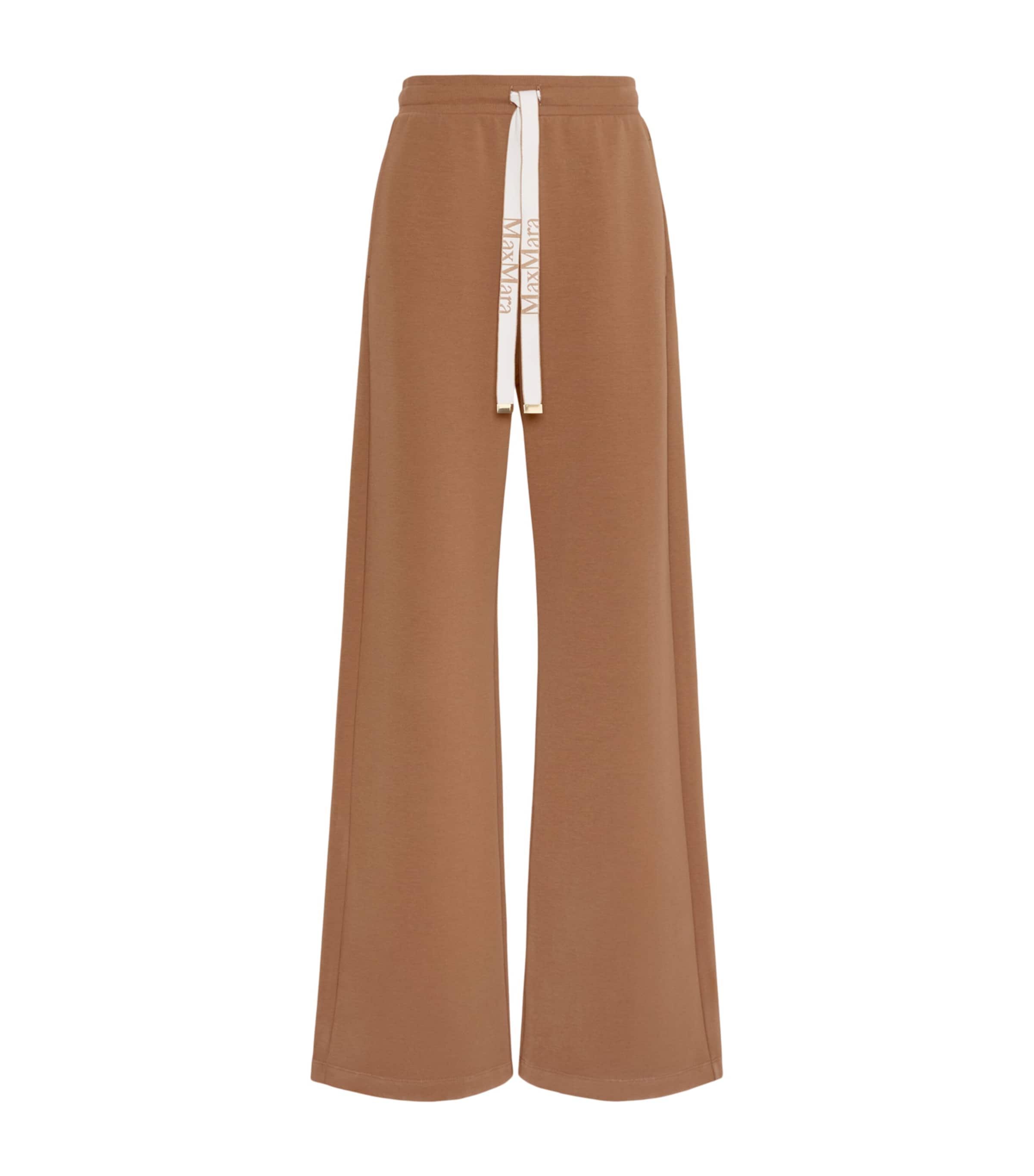 Max Mara Womens Jersey Wide-Leg Sweatpants Camel