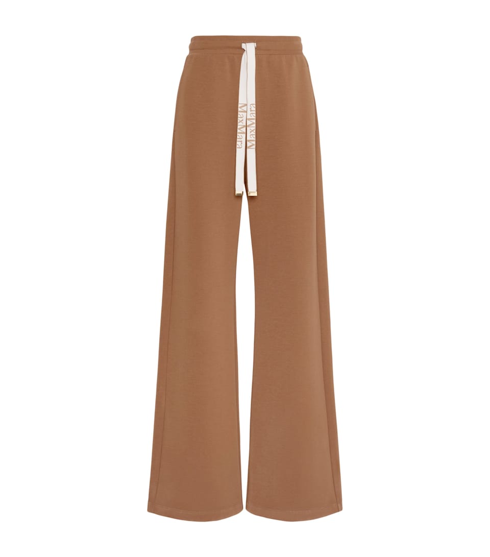 Max Mara Womens Jersey Wide-Leg Sweatpants Camel