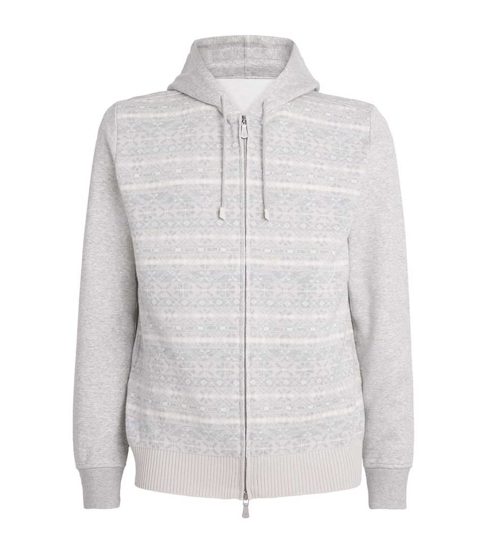 Wool Jacquard Hoodie