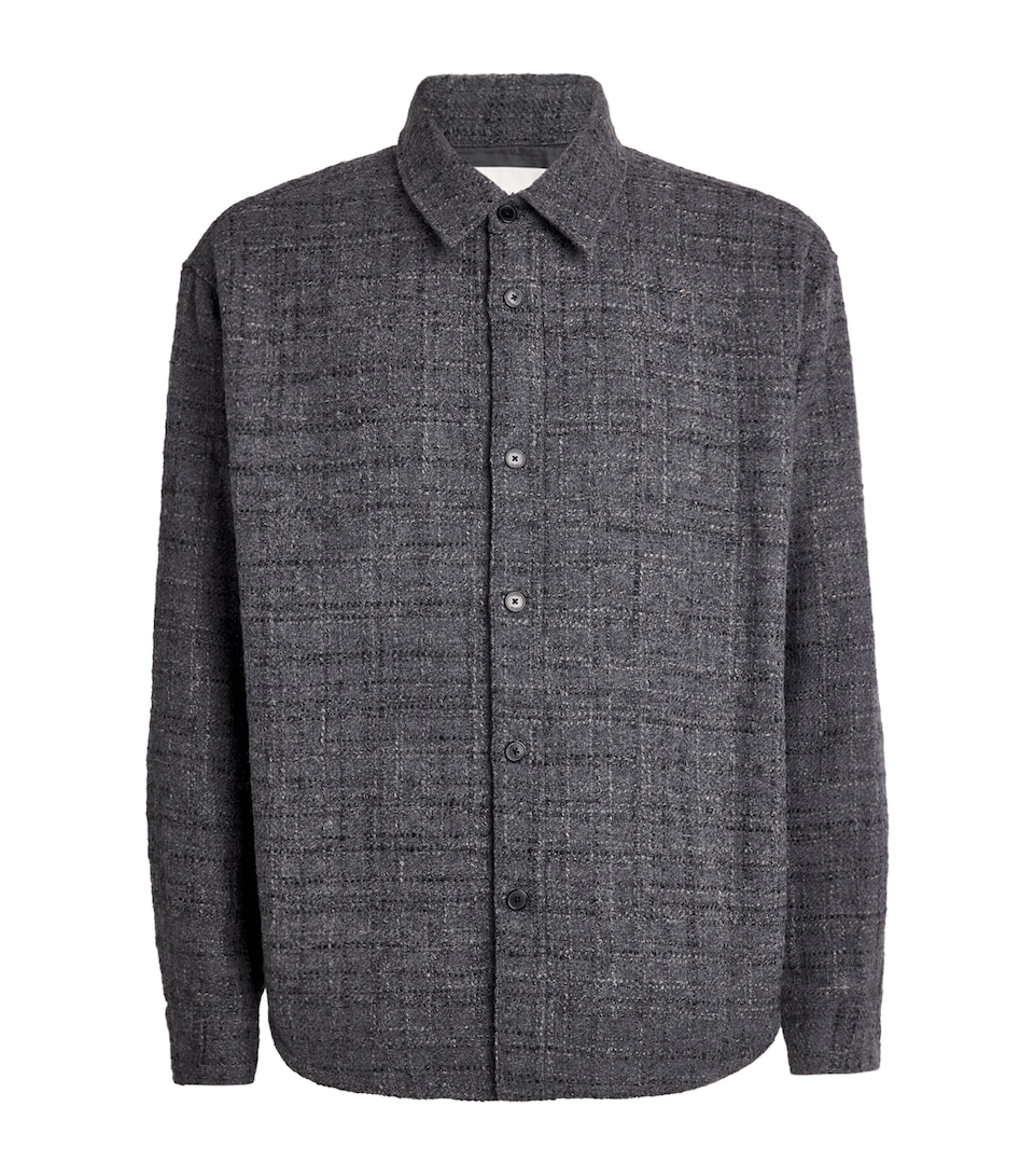 Wool-Blend Tweed Overshirt