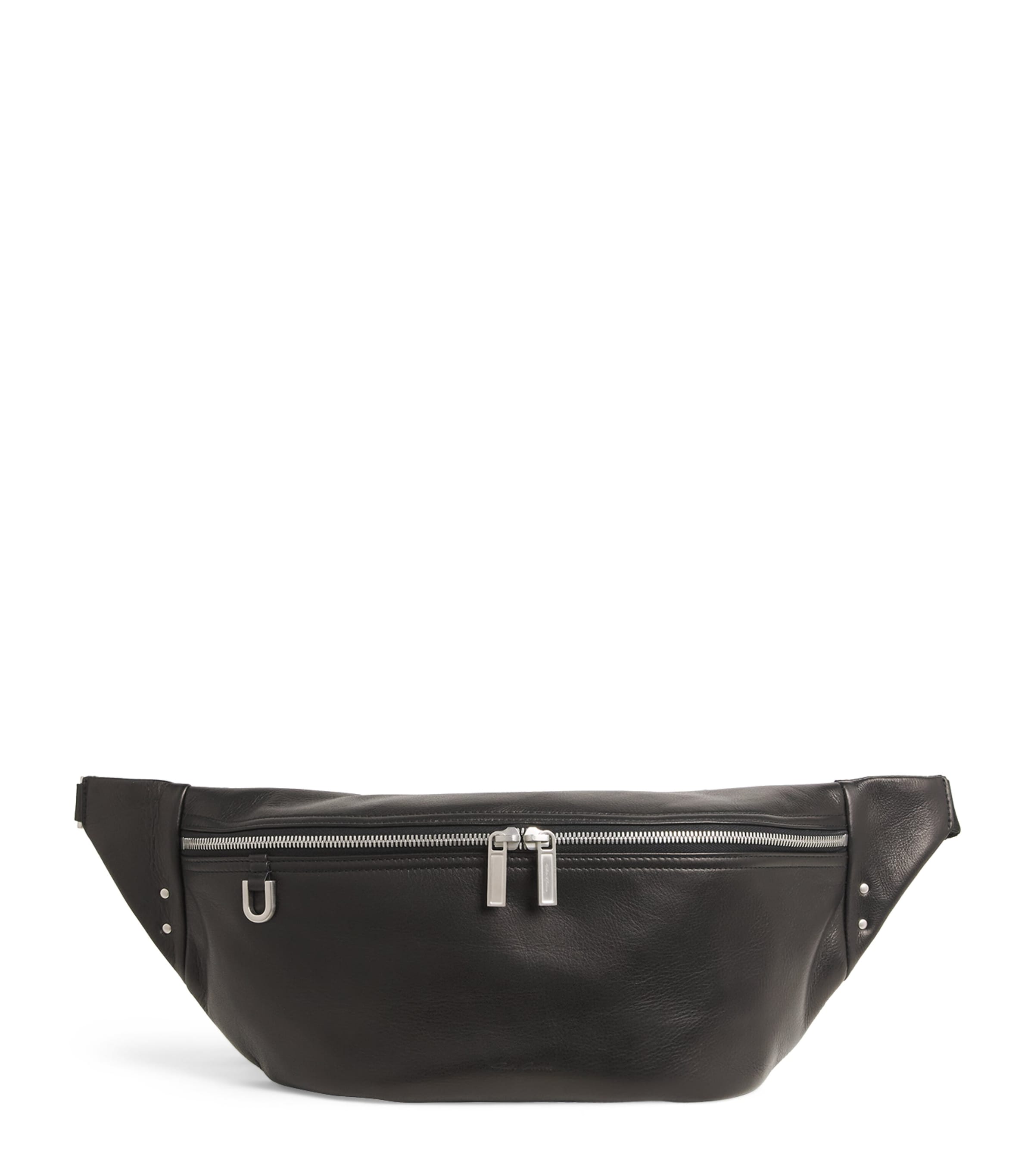Rick Owens Large Leather Geo Belt Bag Black