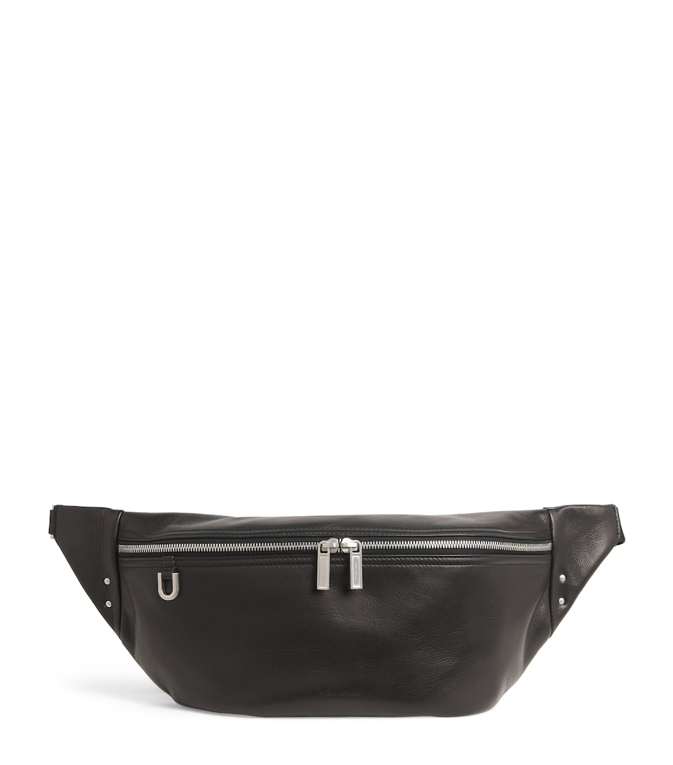 Rick Owens Large Leather Geo Belt Bag Black