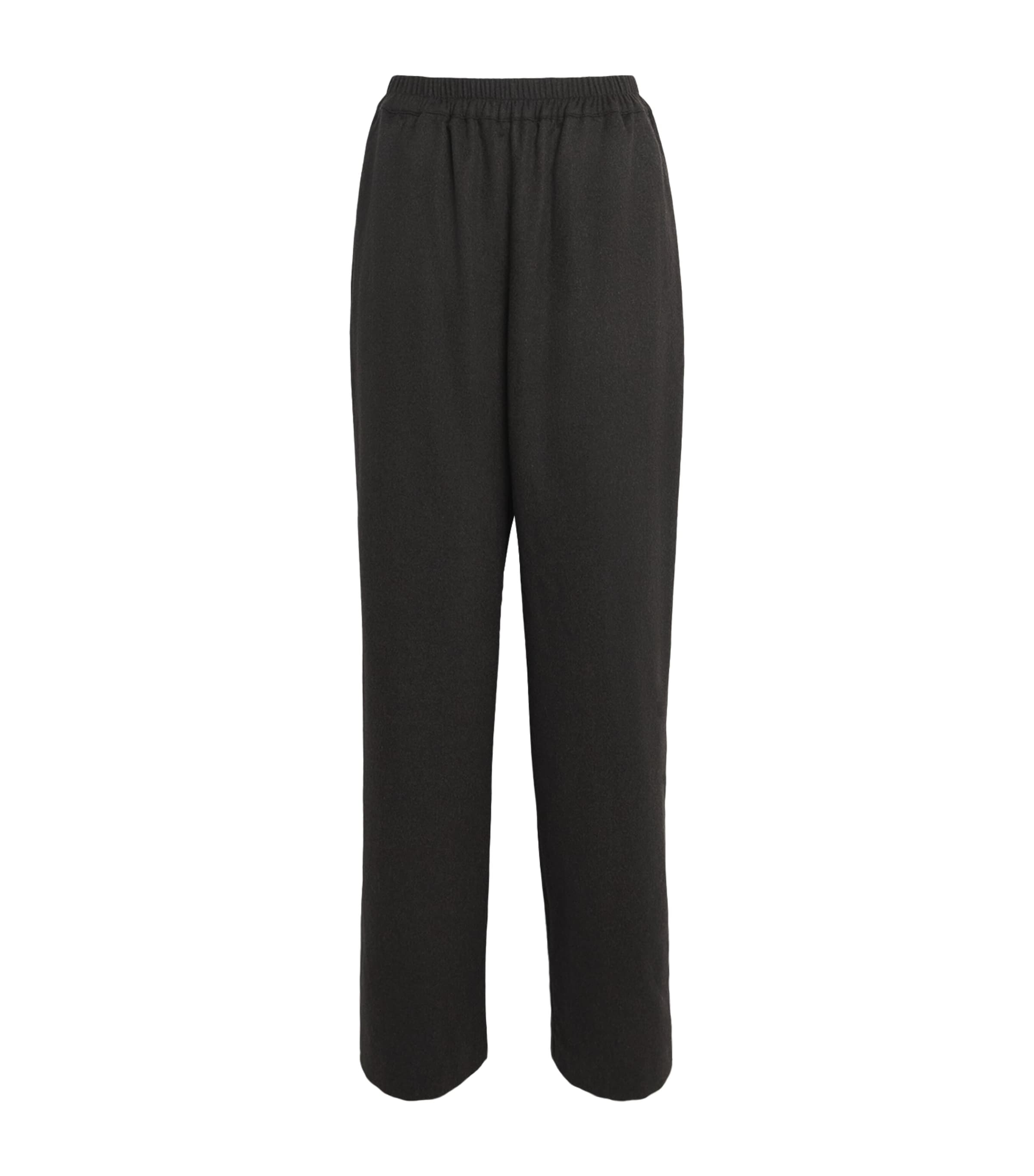 Le Kasha Womens Cashmere Wide-Leg Trousers Chocolat
