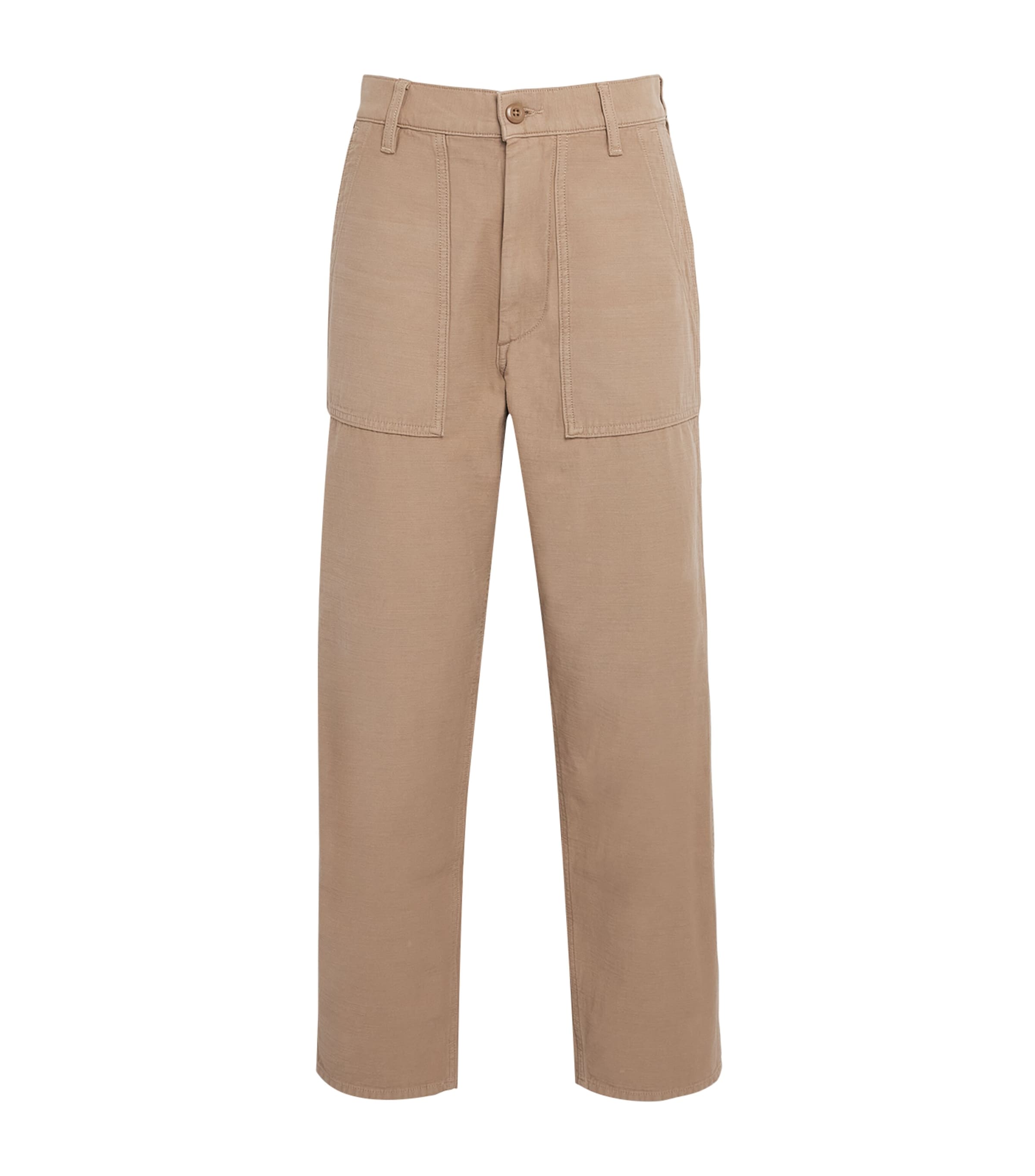 Polo Ralph Lauren Womens Cotton Cropped Trousers Khaki