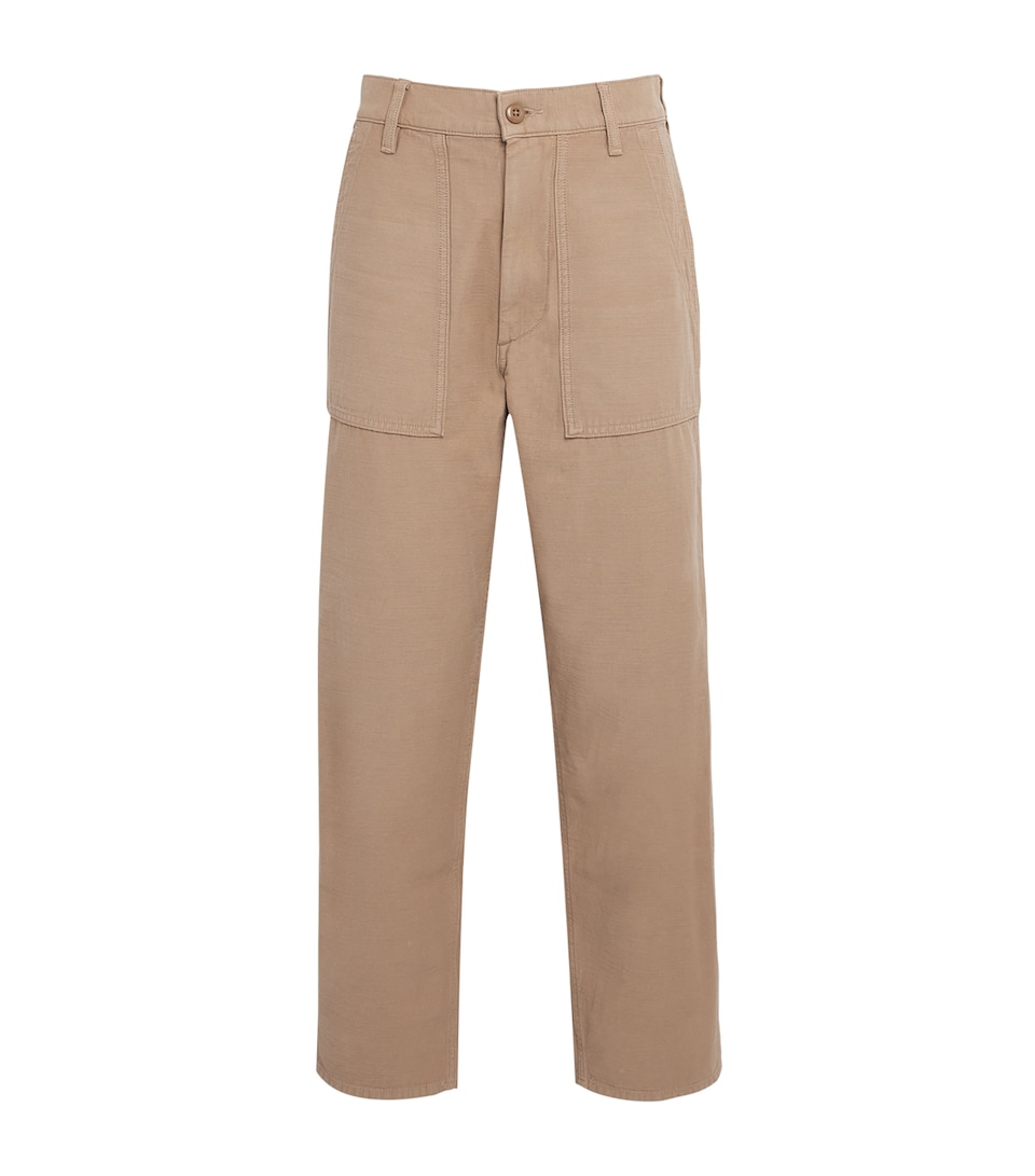 Polo Ralph Lauren Womens Cotton Cropped Trousers Khaki