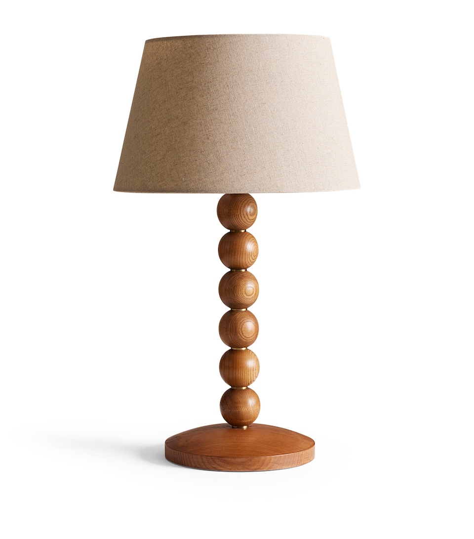 Soho Home Wood Bead Table Lamp Brown