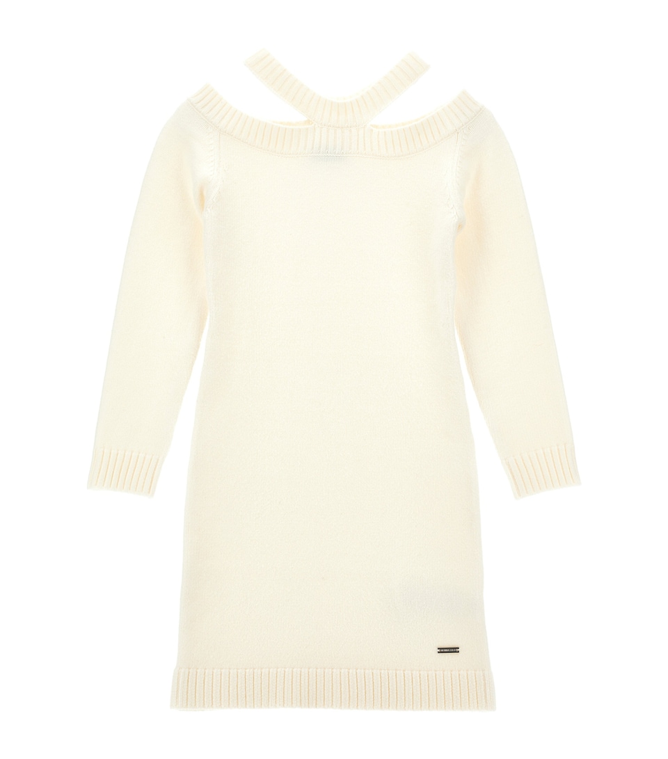 Knitted Neck-Cutout Dress (4-12 Years)