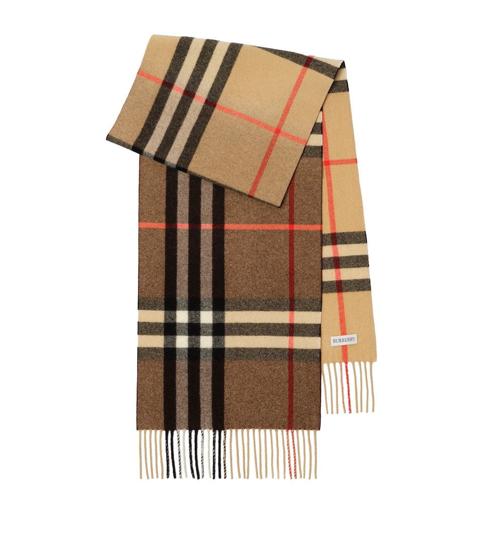 Burberry Cashmere Gradient Check Scarf Archive Beige