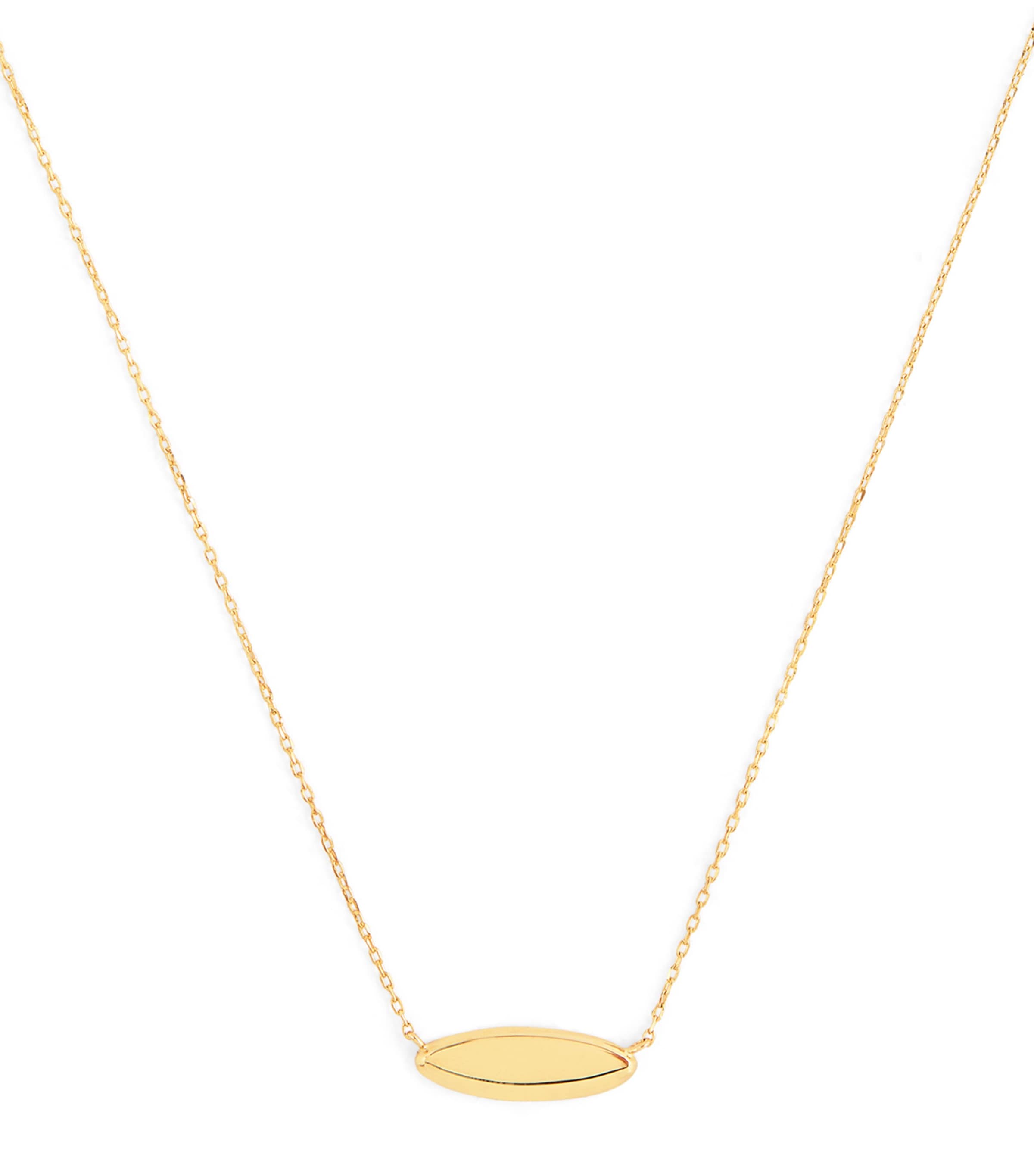 Astrid & Miyu Yellow Gold Plain Pendant Necklace Gold