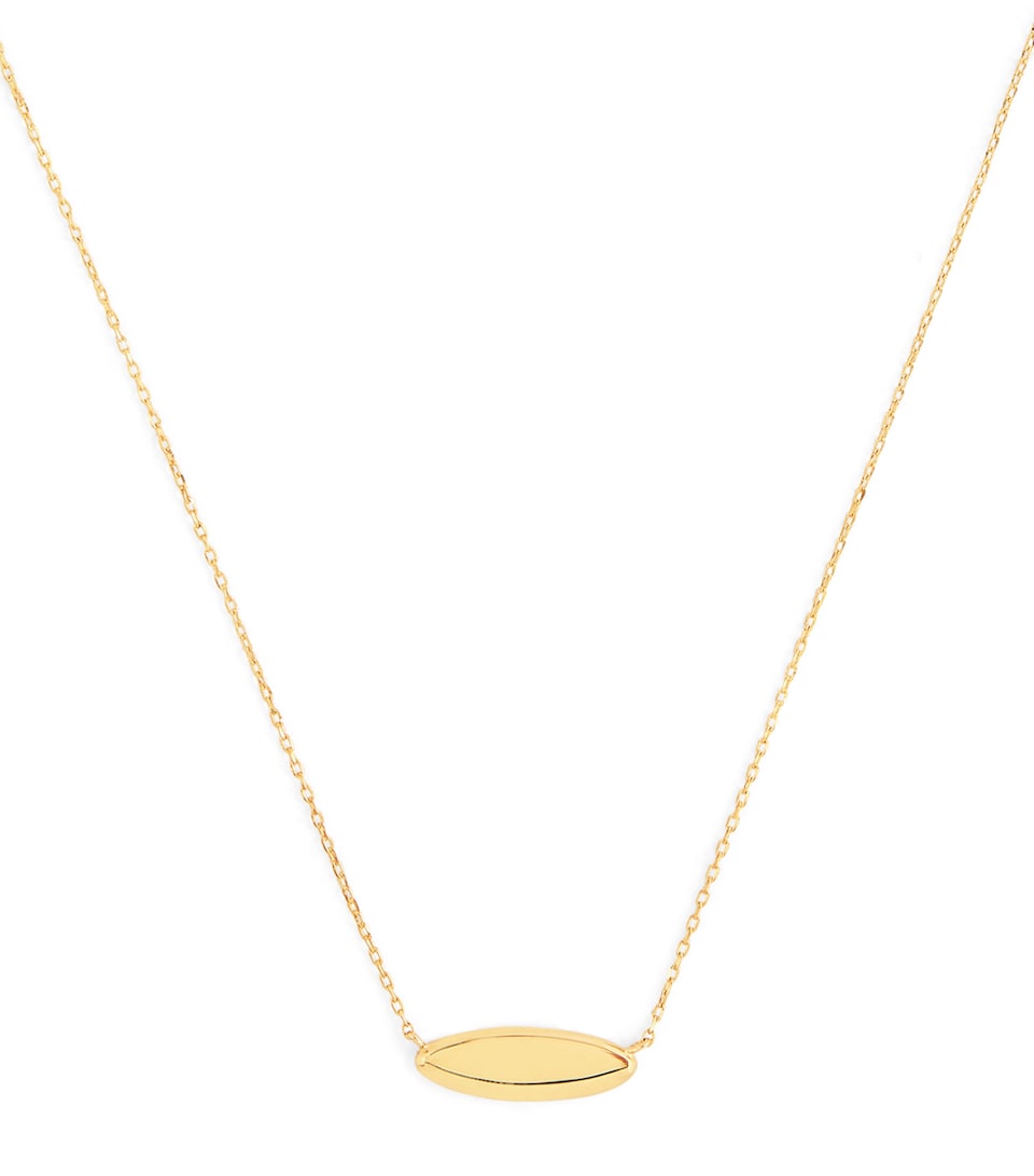 Astrid & Miyu Yellow Gold Plain Pendant Necklace Gold