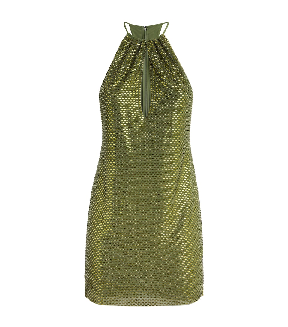 Rhinestone Halterneck Mini Dress