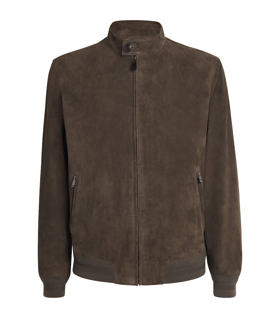 Suede Bomber Jacket