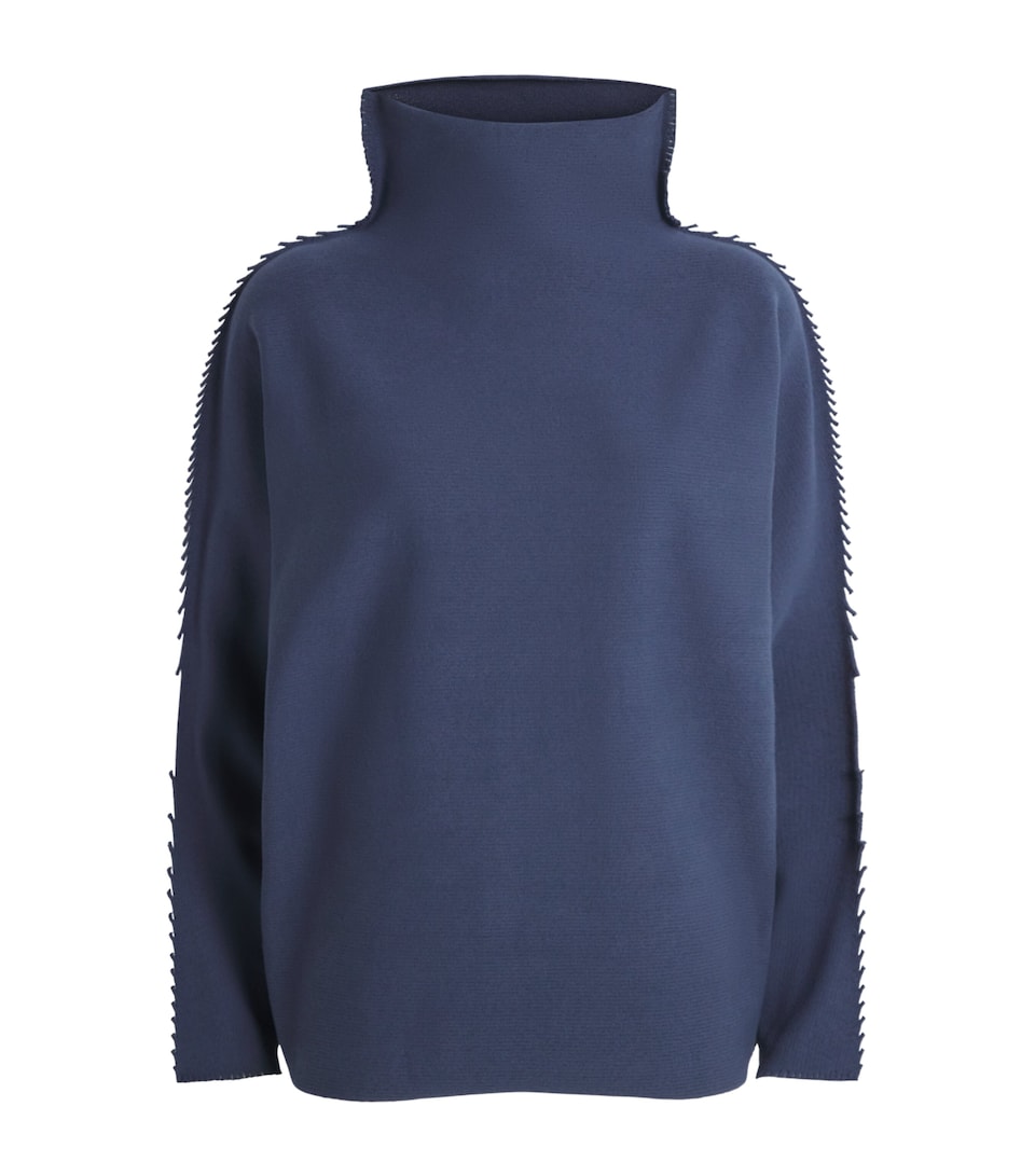 Issey Miyake Womens Campagne Top Dark Navy