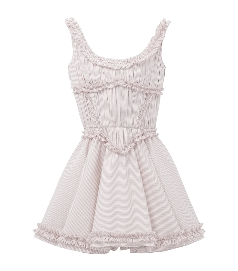 McQueen Womens Cotton Pinstripe Mini Dress