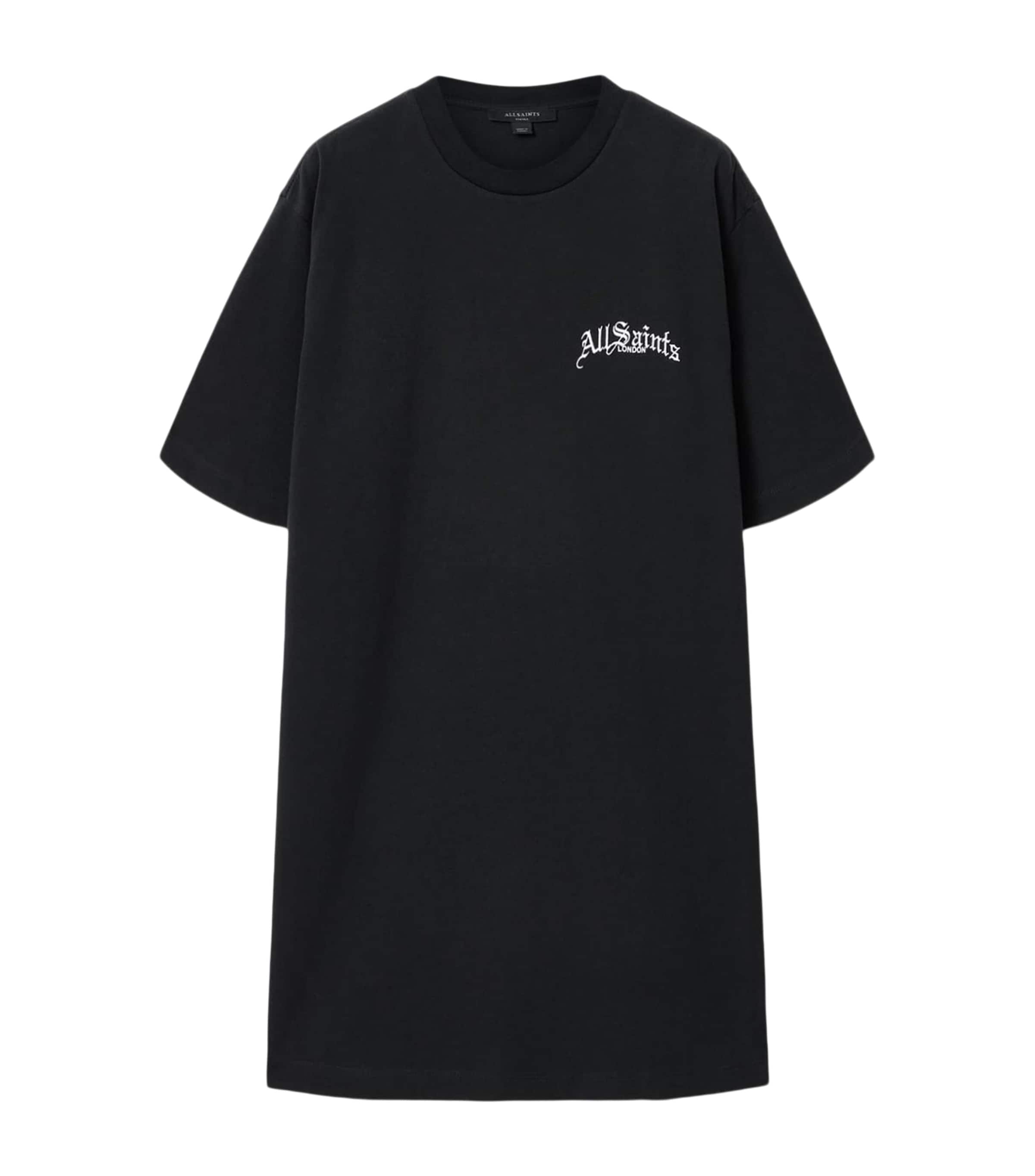 AllSaints Womens Organic Cotton Lisa Mini Dress Washed Black