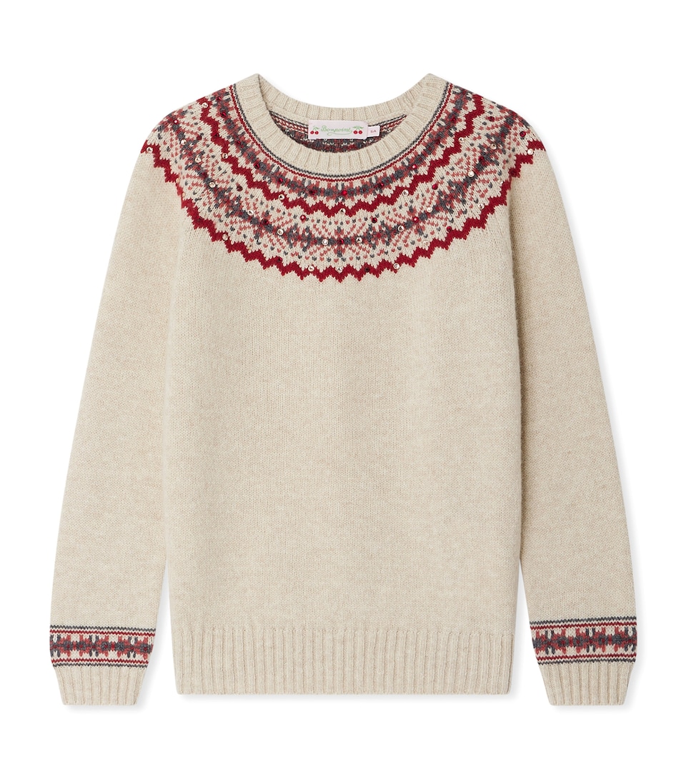 Jacquard Rhinestone-Detail Jamon Sweater (4-8 Years)