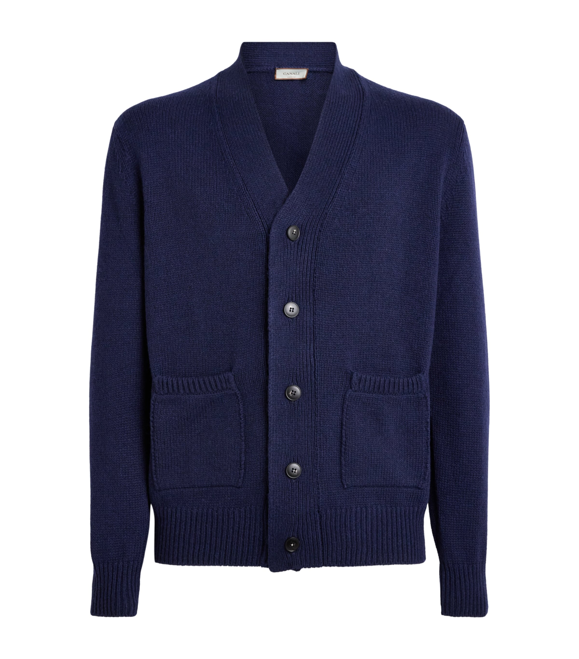 Canali Mens Alpaca-Blend V-Neck Cardigan