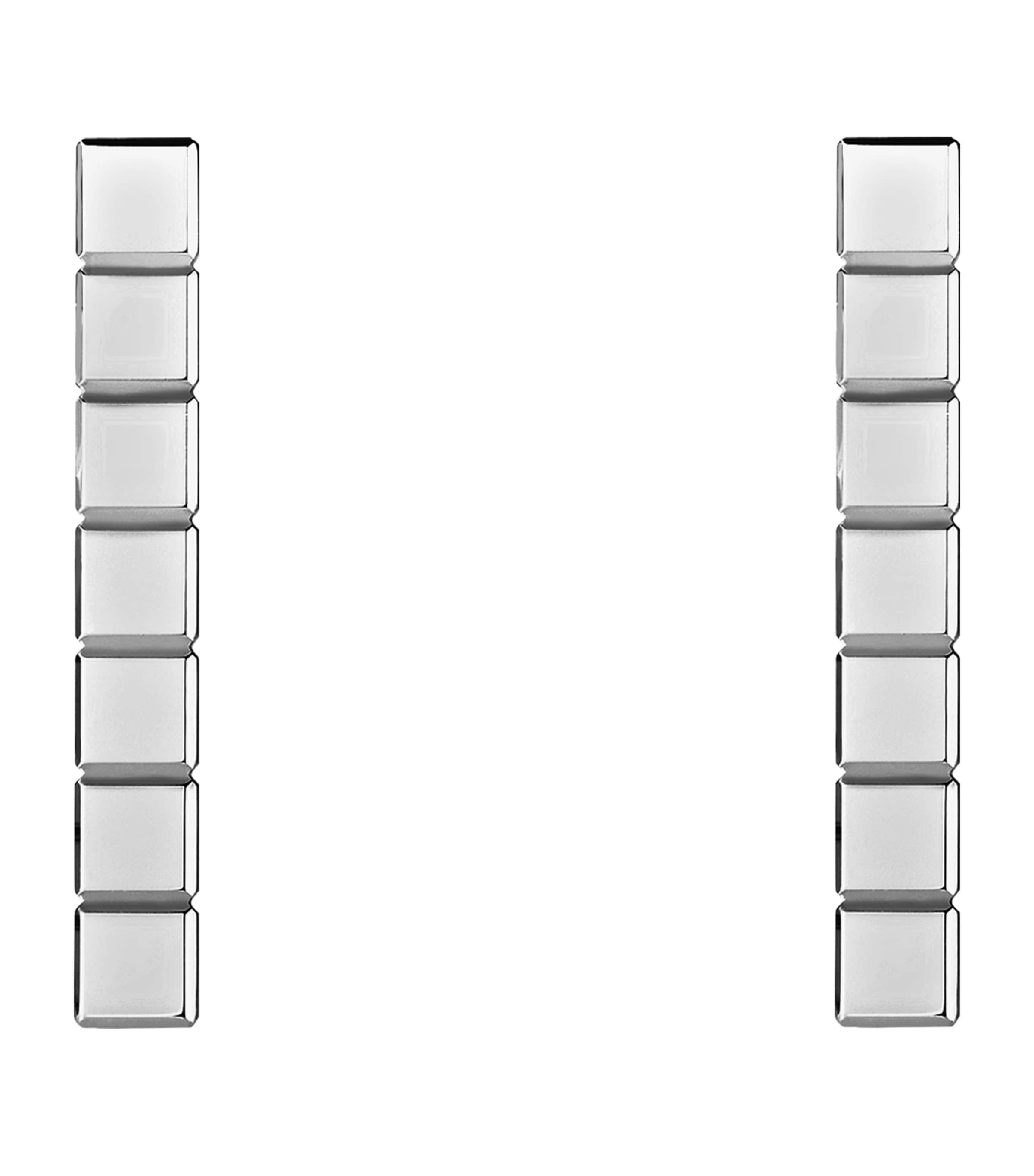 White Gold Ice Cube Earrings