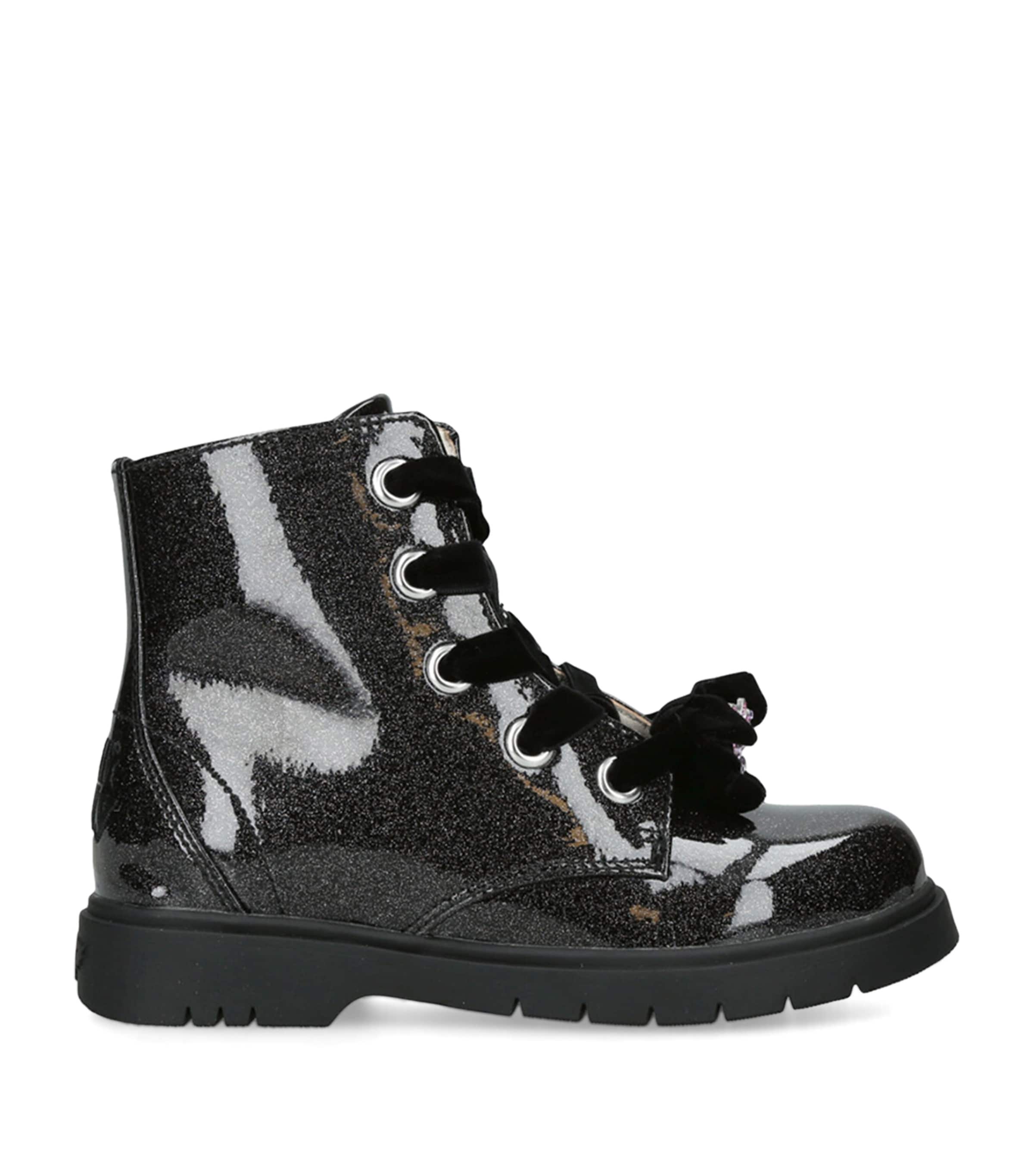 Fior di Fiocco Lace-Up Boots