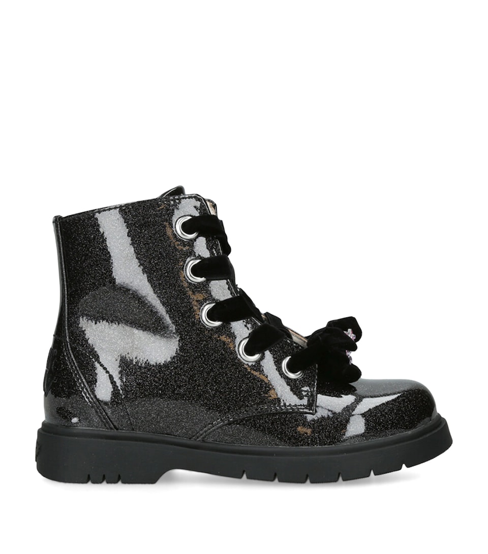 Fior di Fiocco Lace-Up Boots