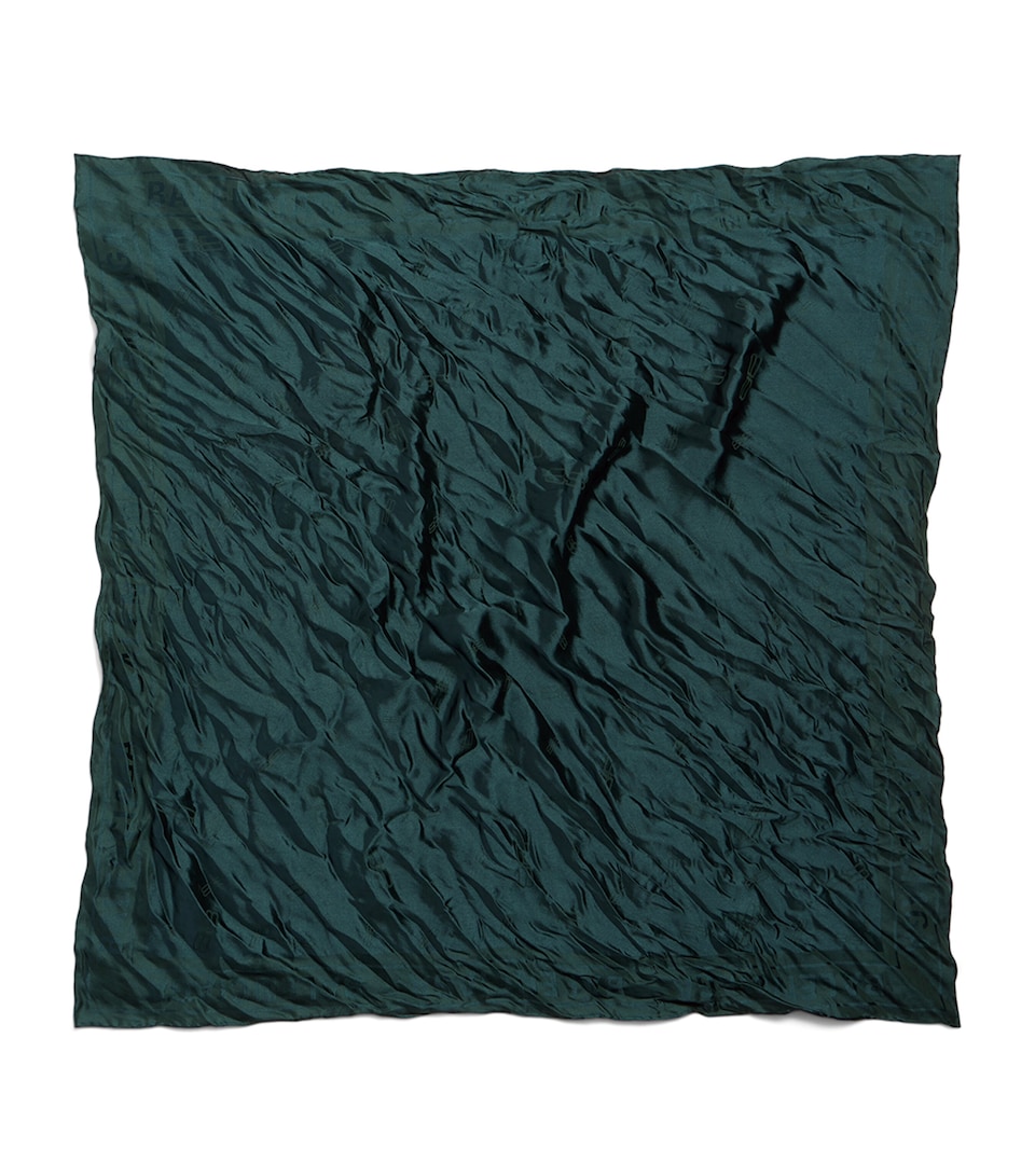 Balenciaga Silk-Cotton BB Twist Scarf