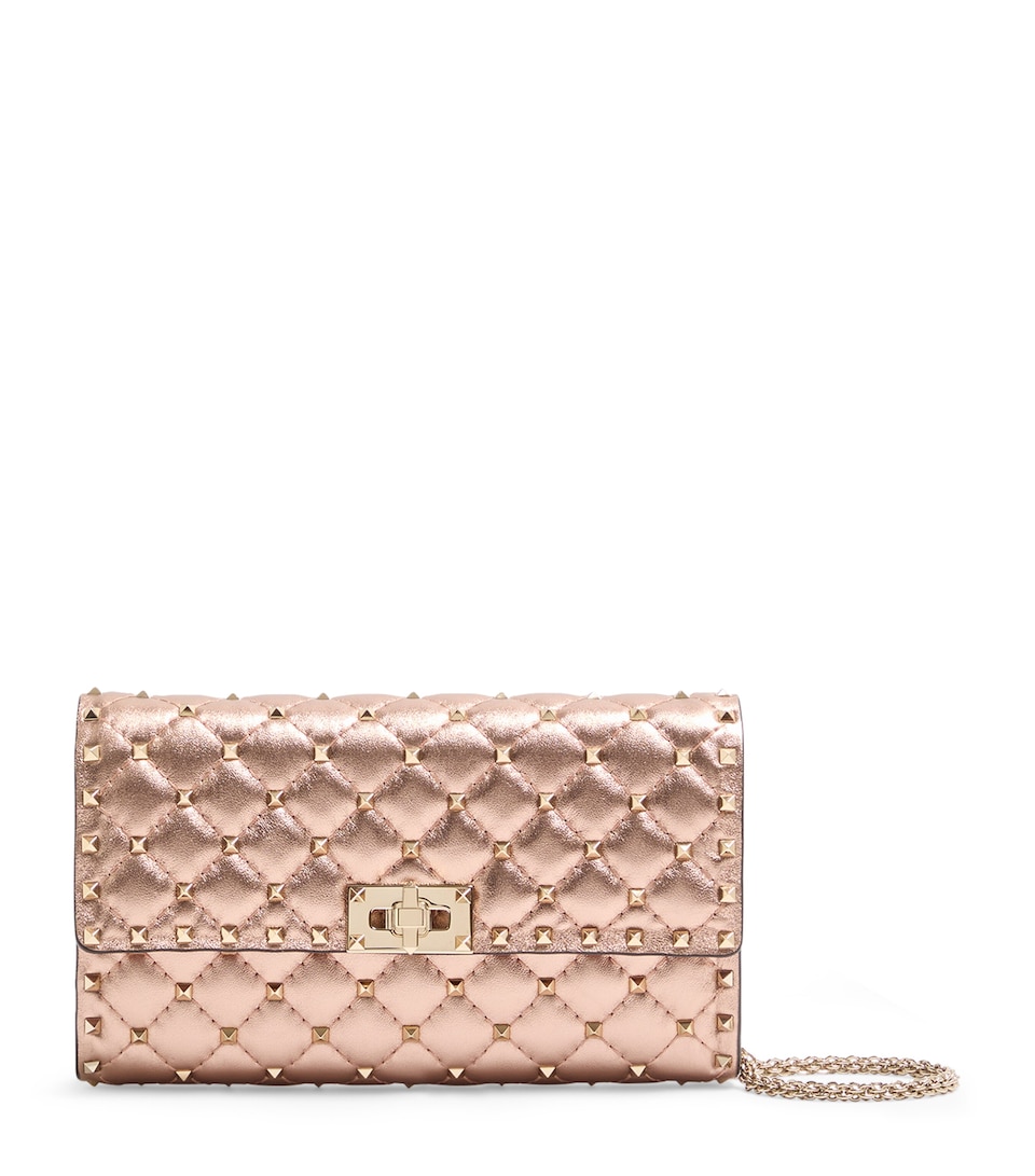 Leather Rockstud Spike Shoulder Bag