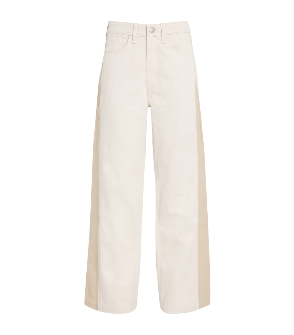 Two-Tone Logan Wide-Leg Jeans