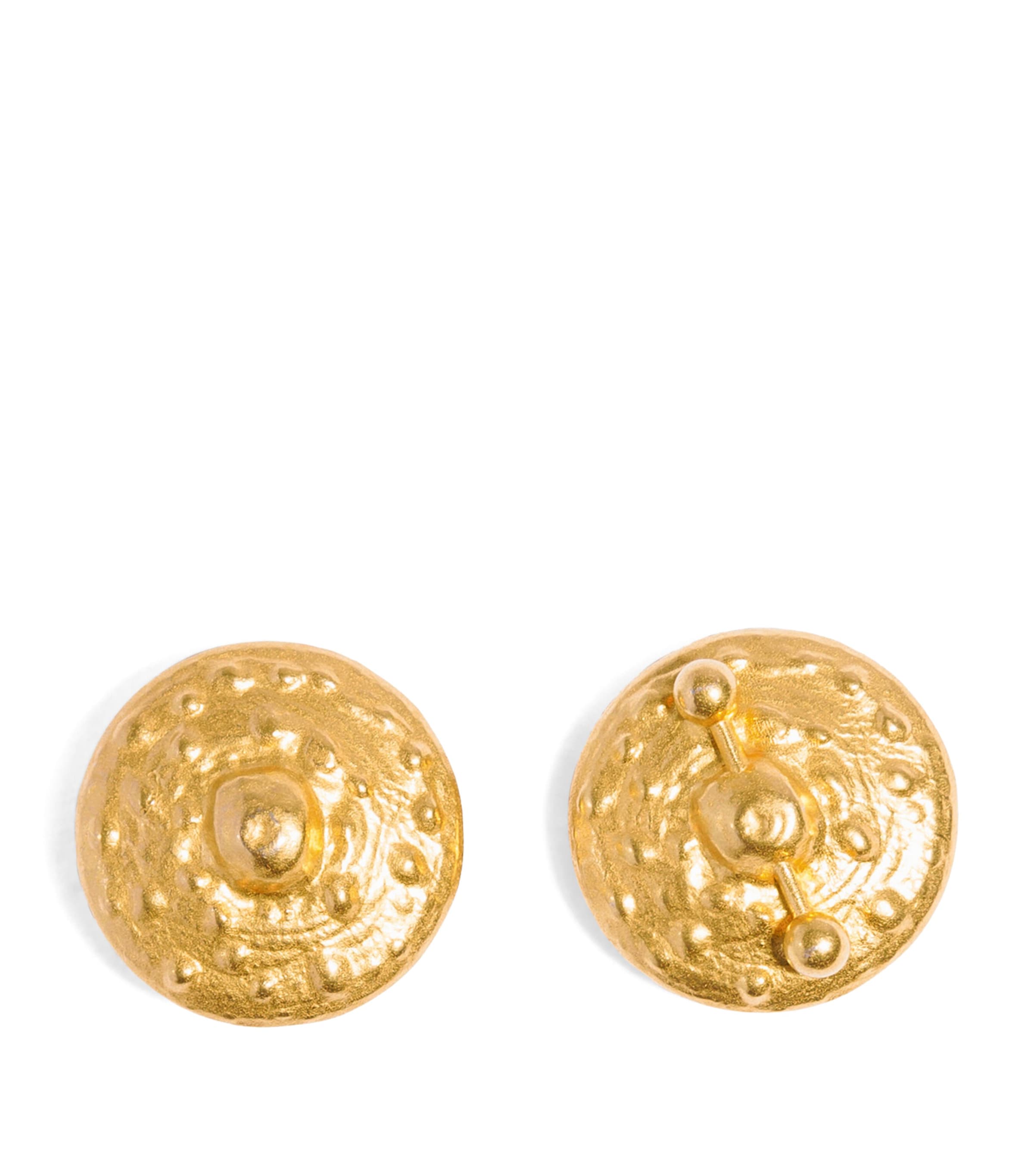 Schiaparelli Nipple Stud Earrings Gold