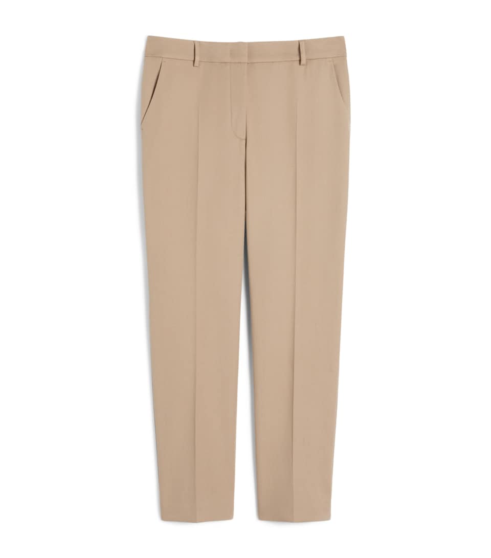 Stretch-Cotton Ankle-Length Trousers