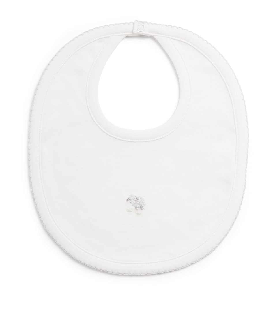 Pima Cotton Sheep Embroidery Bib