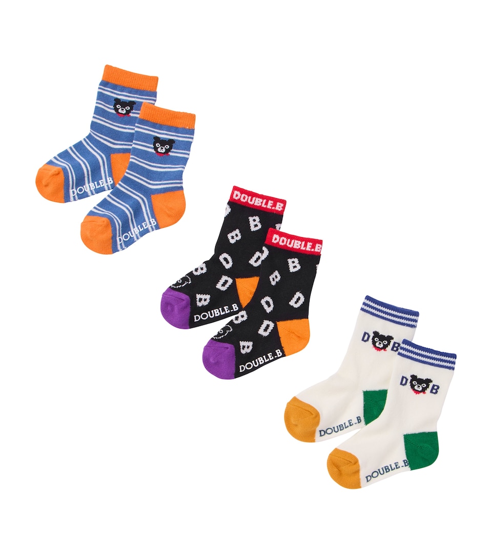 Miki House Patterned Socks (Pack of 3)
