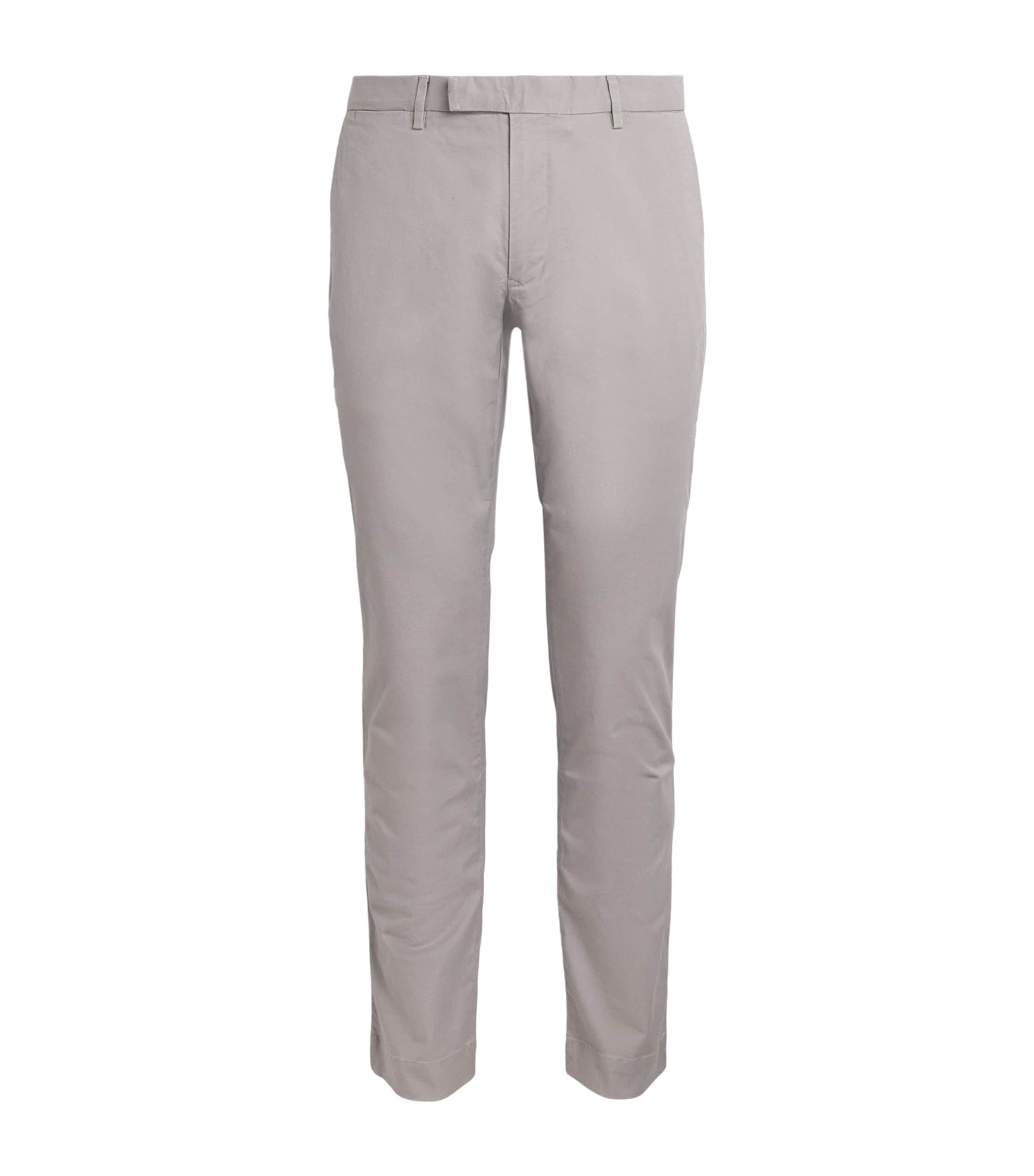 Polo Ralph Lauren Mens Stretch-Cotton Slim Chinos Grey Fog