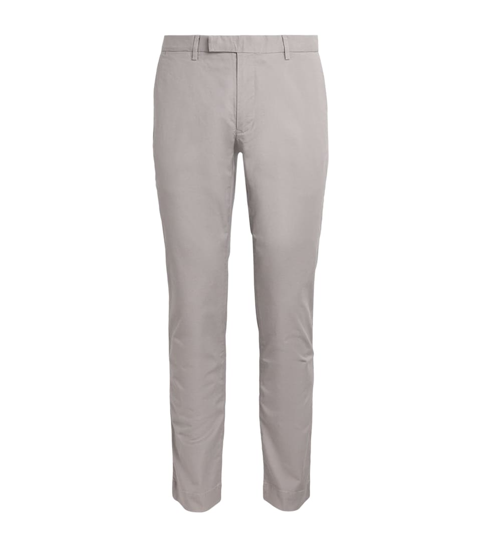 Polo Ralph Lauren Mens Stretch-Cotton Slim Chinos Grey Fog