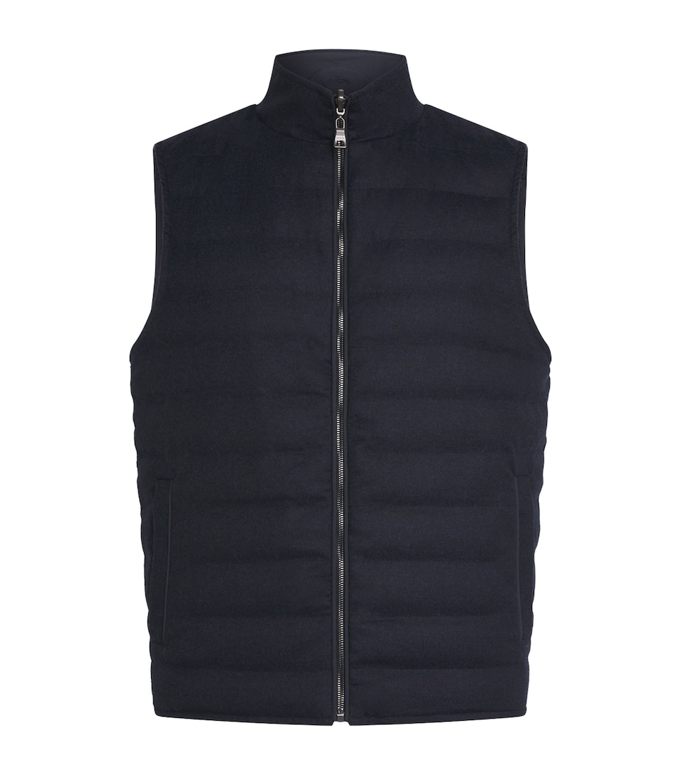 Virgin Wool Reversible Down Gilet