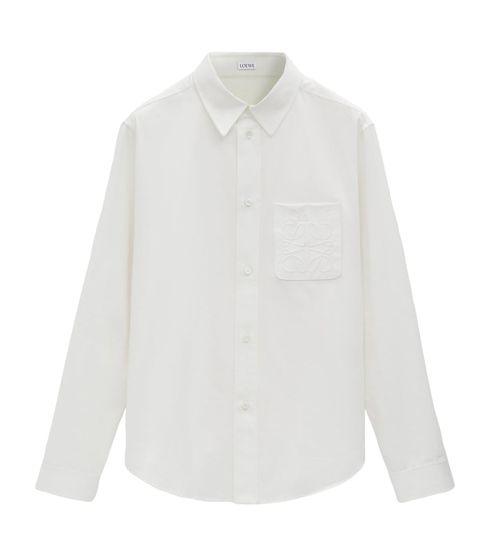 Cotton Embroidered Logo Shirt