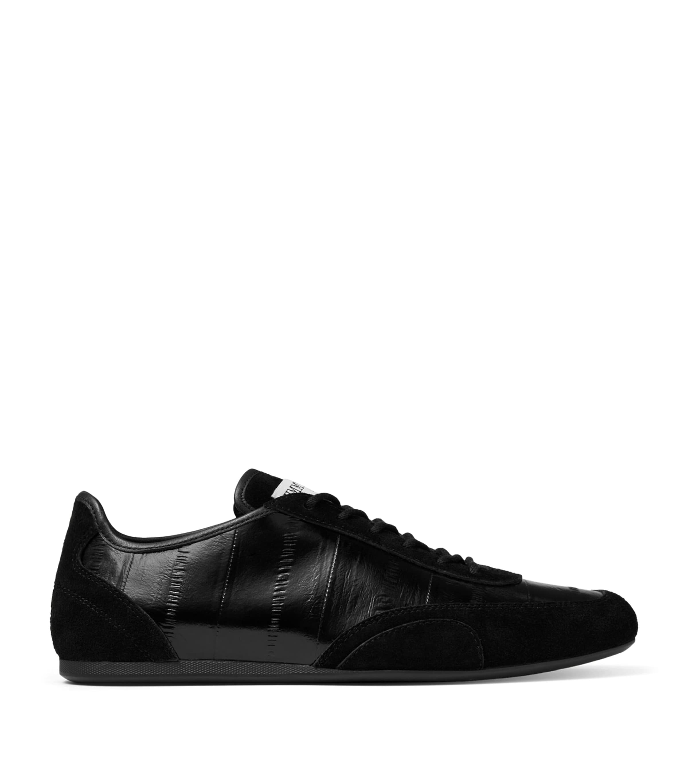 Jimmy Choo Sunny F Leather-Suede Sneakers V Black