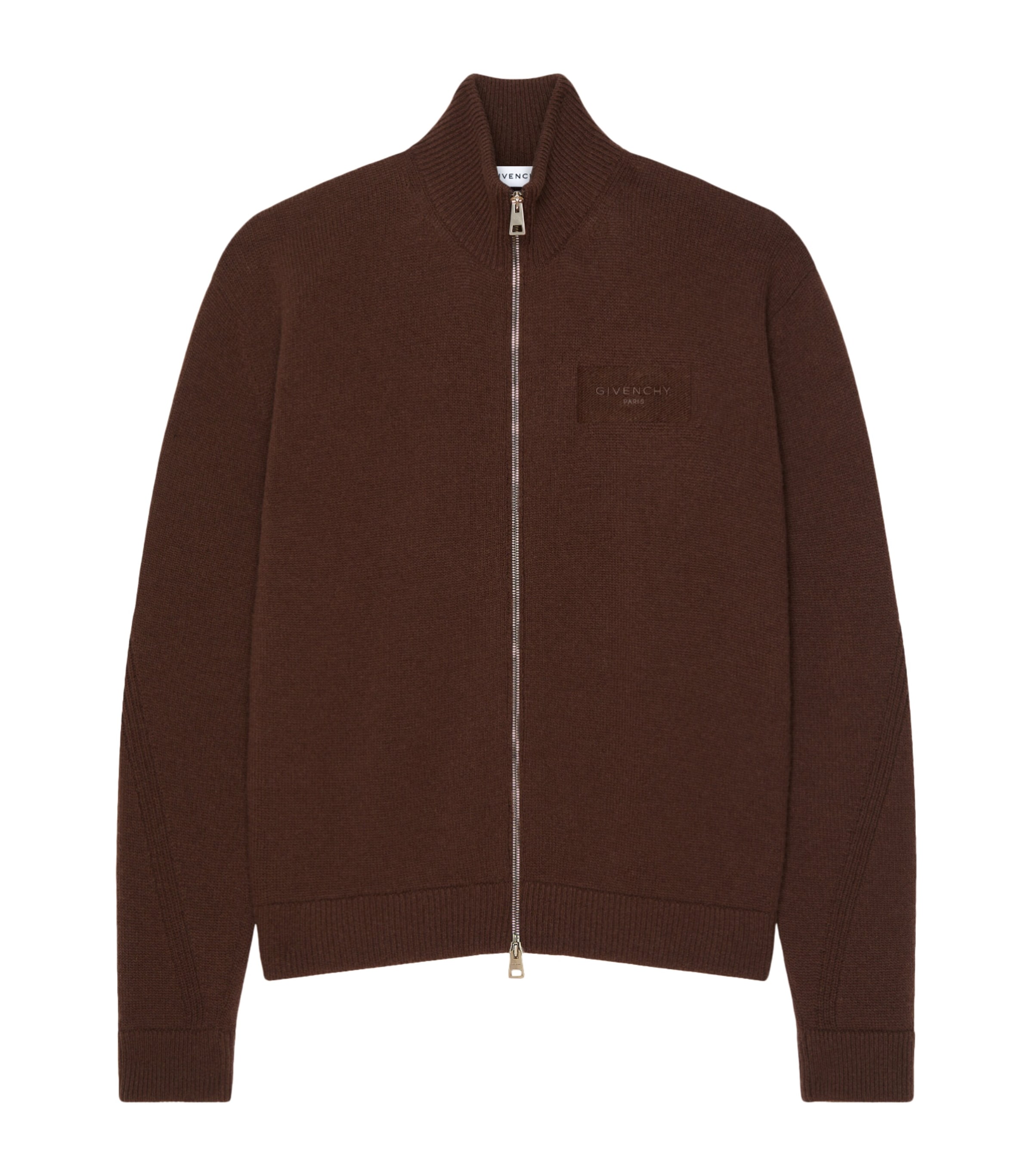 Givenchy Mens Wool-Cashmere Couture Seam Zip-Up Cardigan