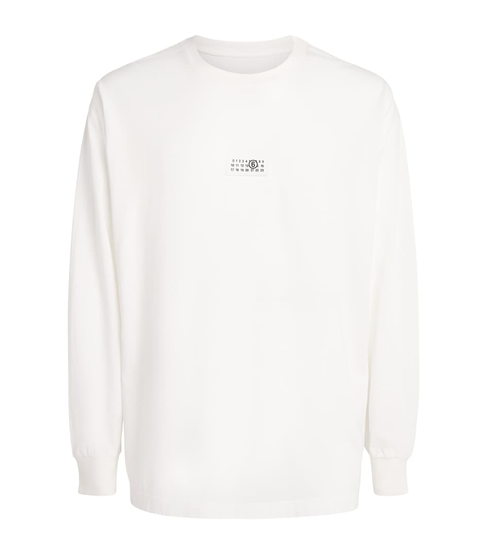 MM6 Maison Margiela Mens Cotton Numerical Logo T-Shirt White