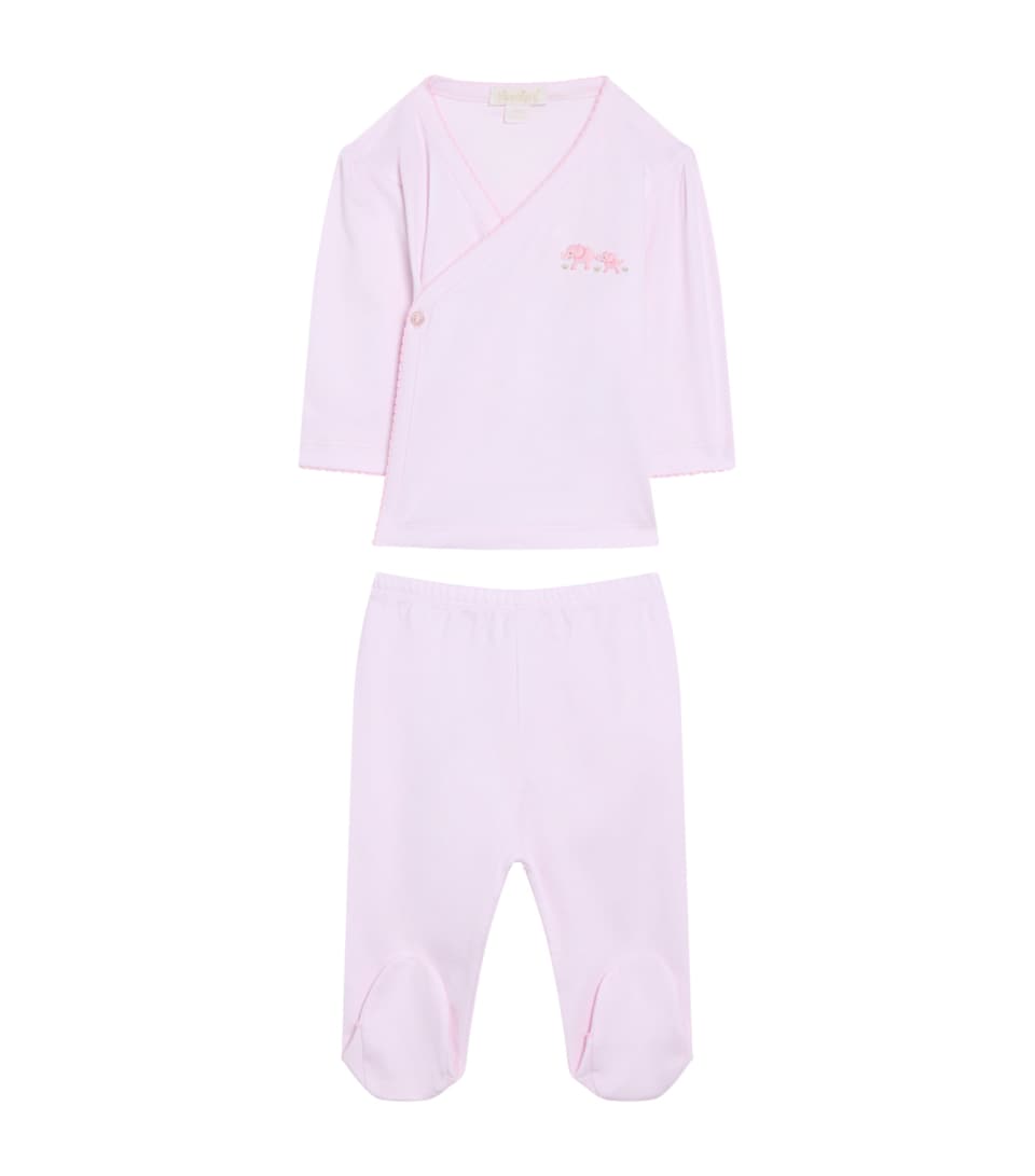 Embroidered Elephant Top and Trousers Set (Newborn - 6 Months)